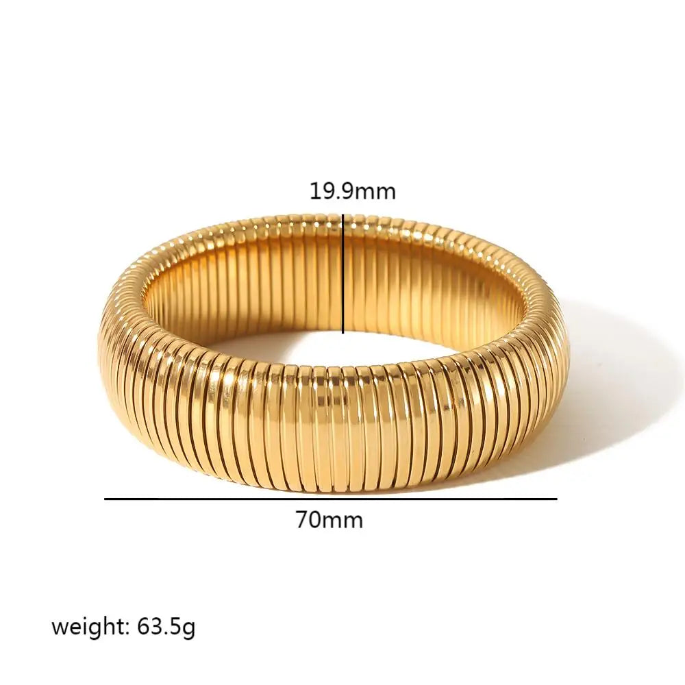 Gold Stainless Steel Bangle