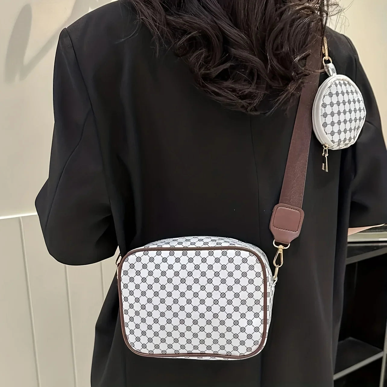 Geometric Crossbody Bag Set