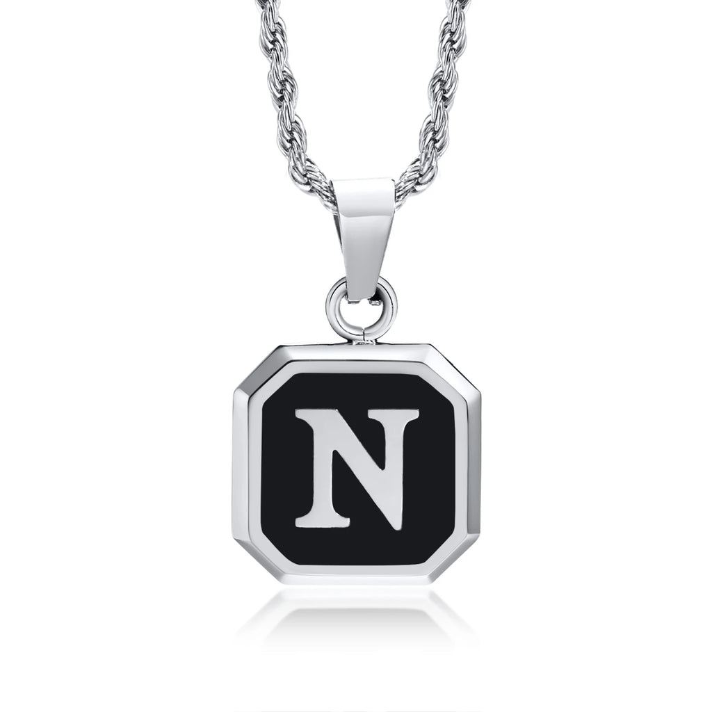 Initials Letter Pendant Necklace