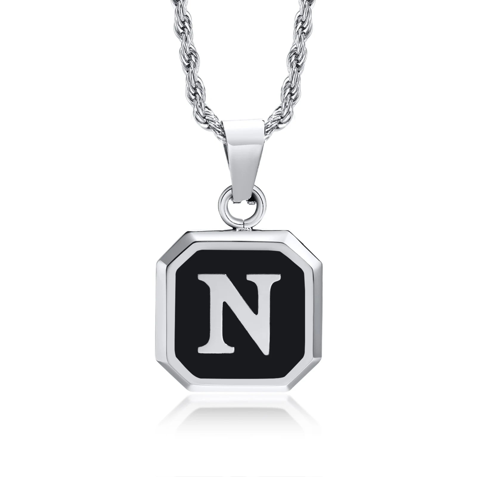 Initials Letter Pendant Necklace