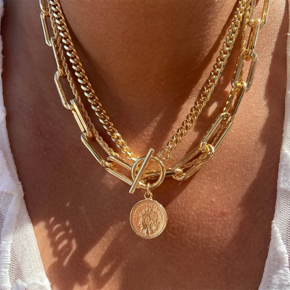 Multilevel Hip Hop Necklace