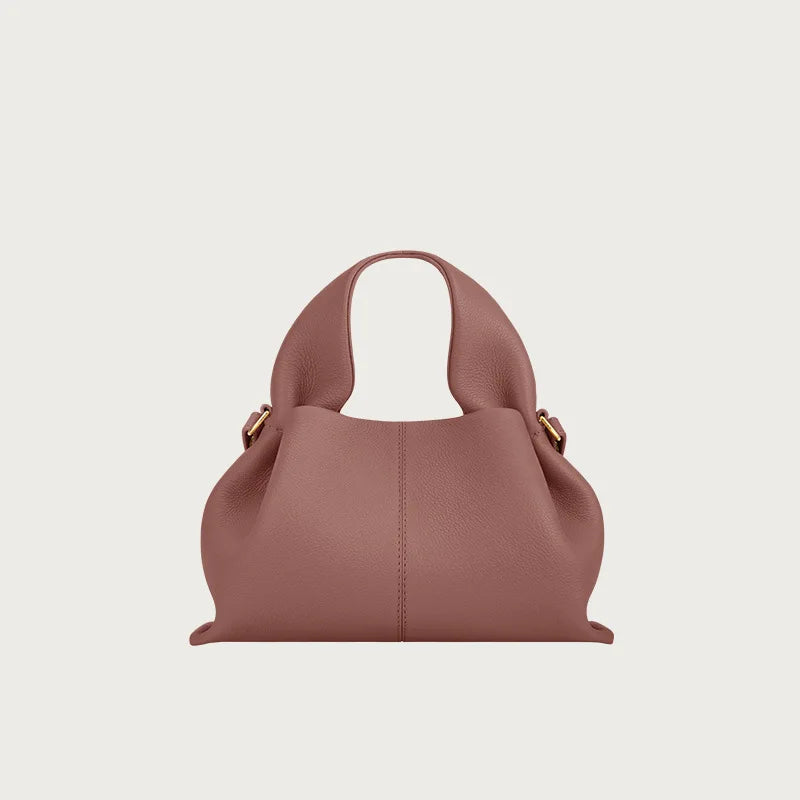 Pleated Leather Crossbody Bag