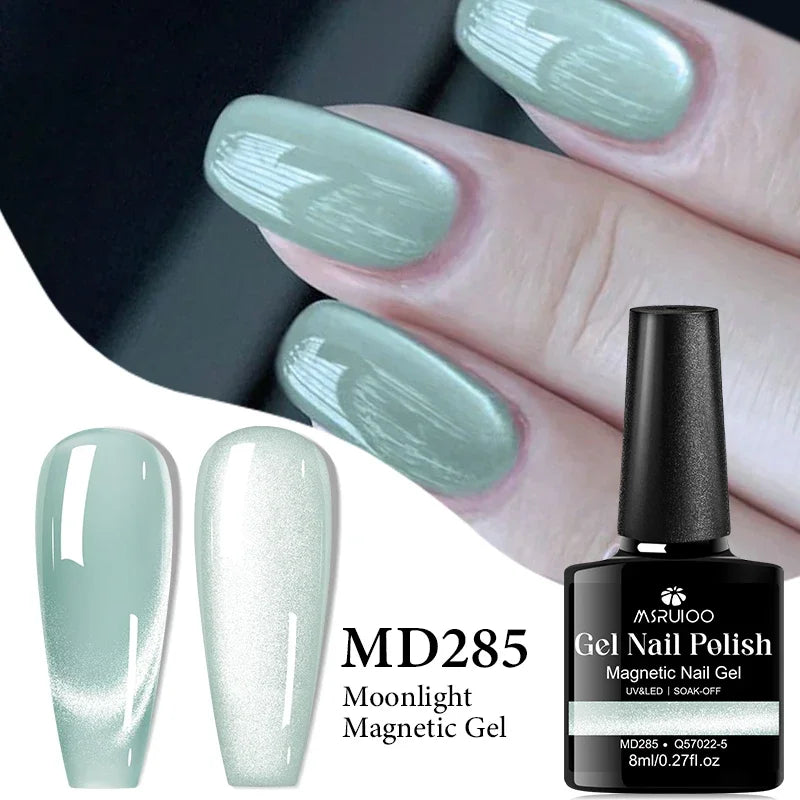 Moonlight Cat Magnetic Gel Nail