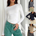 Everyday Solid Crew Neck True-To-Size Fit Crop Top