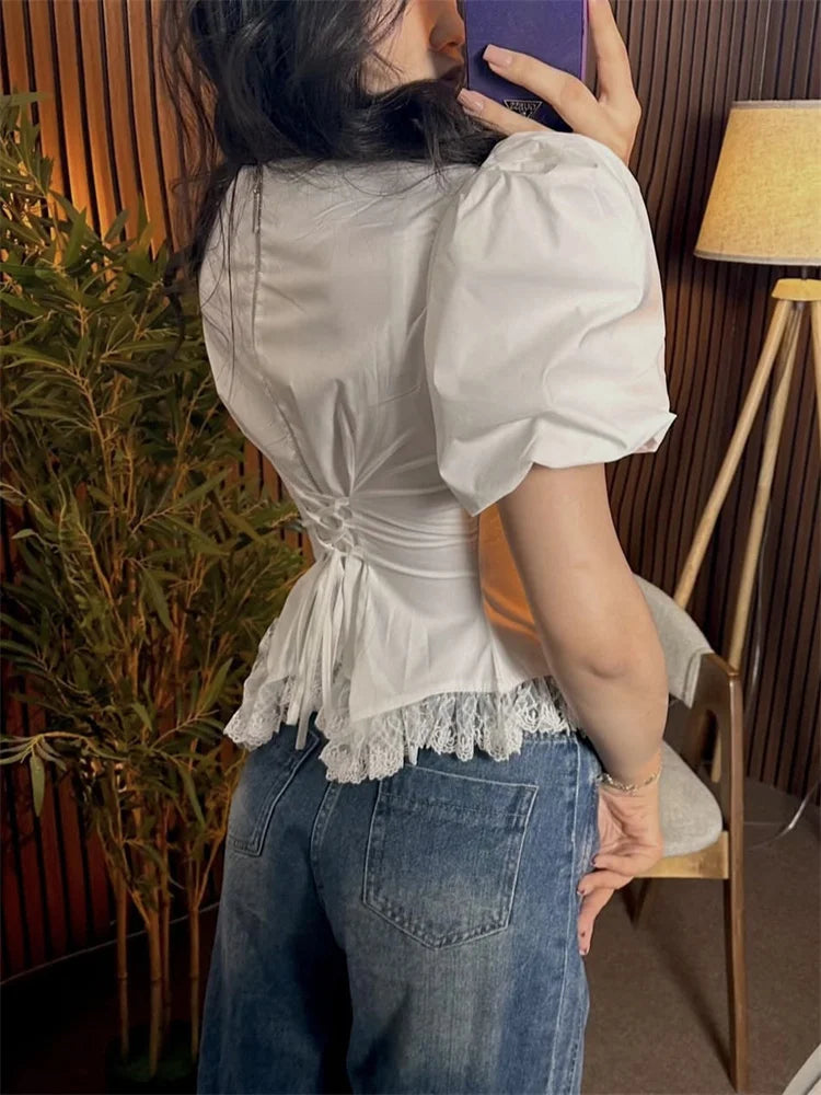 Lace Slim Shirt