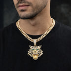 3D Tiger Pendant Necklace