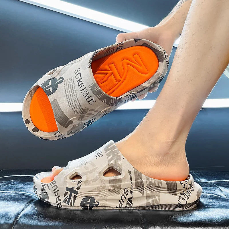 Men's Printed Summer Slides