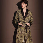 Satin Robe Sleepwear Print Bathrobe