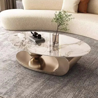 Nordic Minimalist Oval Coffee Table