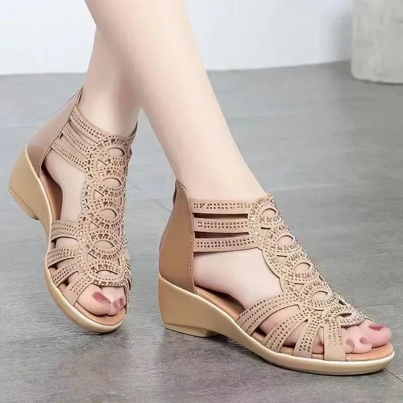 Soft Sole Roman Wedges
