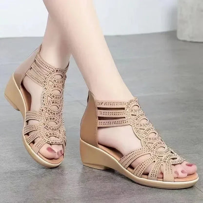 Soft Sole Roman Wedges