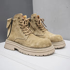 Suede English Style Short Boots
