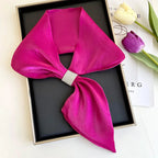 Small Silk Square Ear Scarf