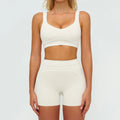 Knit Construction Sleeveless True-To-Size Fit Two-Piece Yoga Set