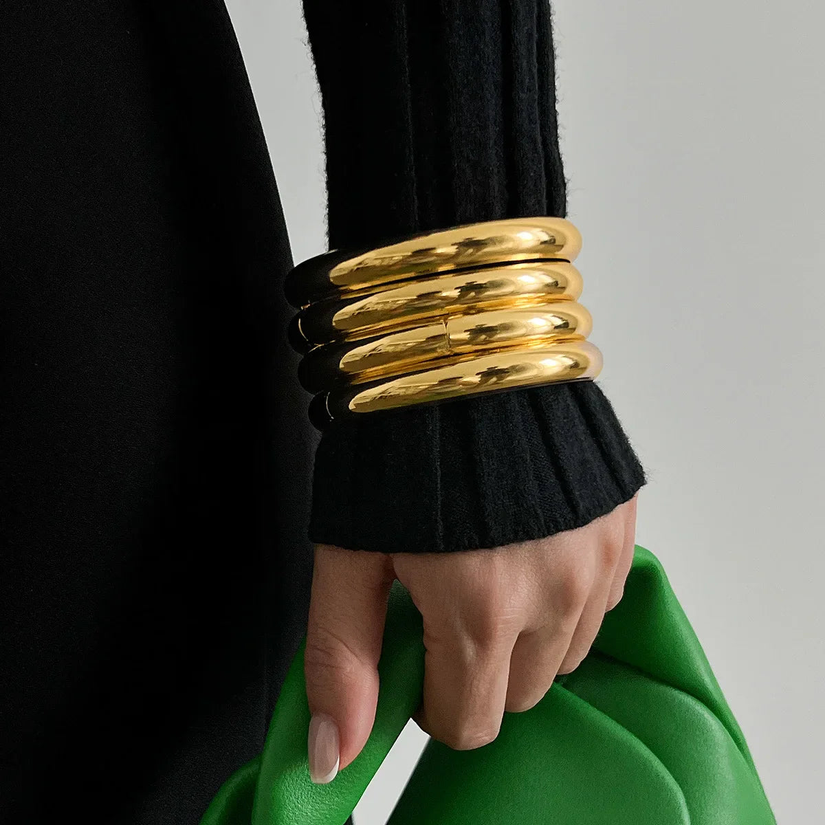 Punk Metal Bangle Set