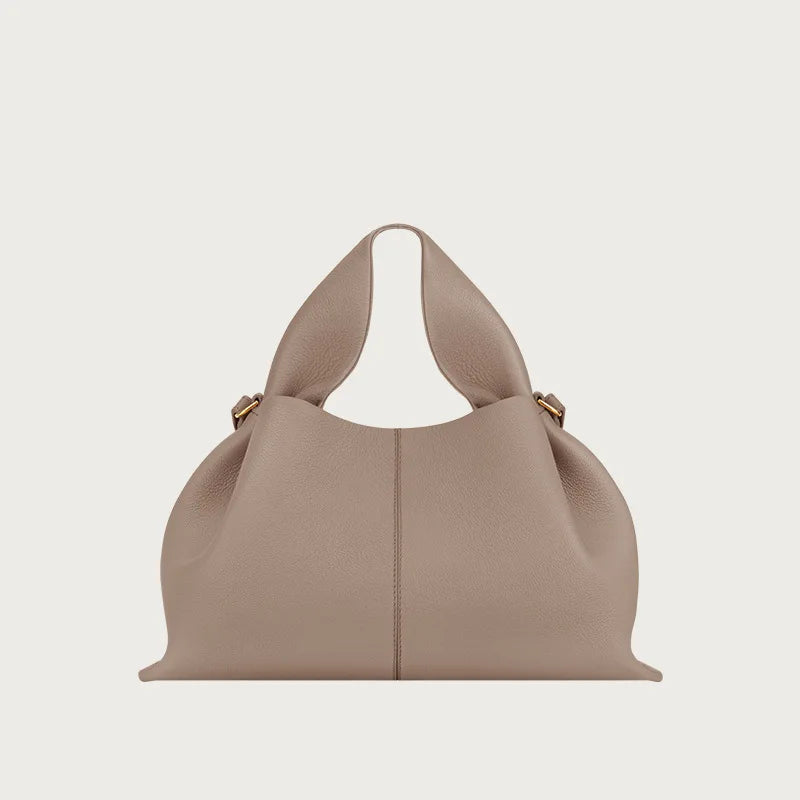 Pleated Leather Crossbody Bag