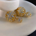 Ethnic Round Zircon Stud Earrings