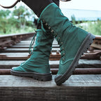 YBQJOO Canvas High-Top Ankle Boots