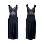 Sexy Lace-Trim Backless Nightgown
