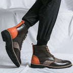 Leisure Leather High-Top Boots