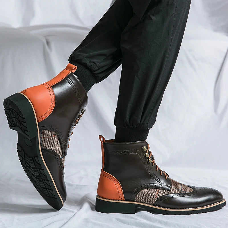 Leisure Leather High-Top Boots