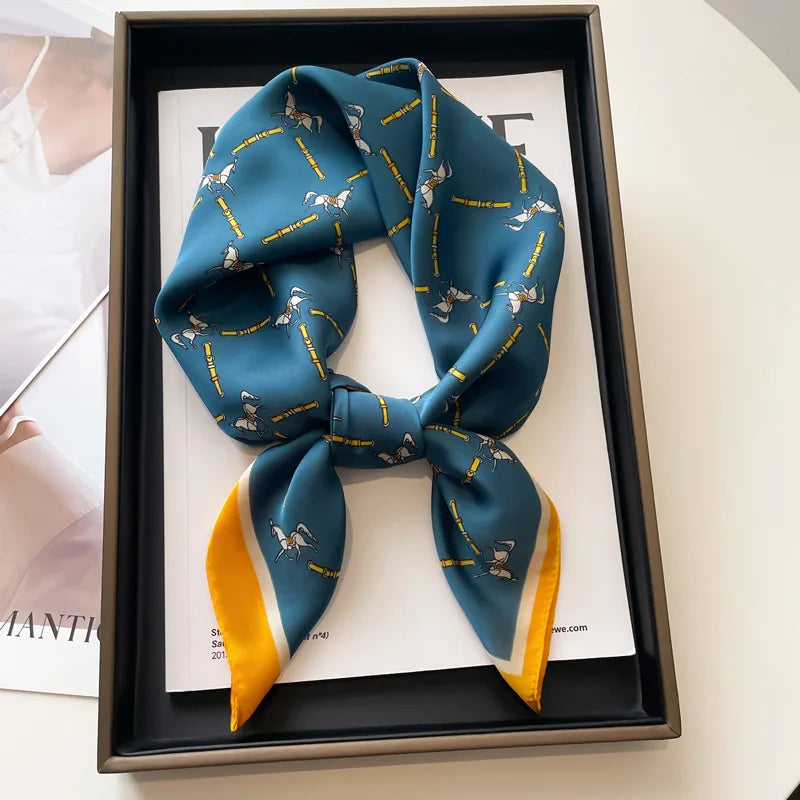 Elegant Silk Feel Square Scarf