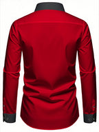 Patchwork Tuxedo Formal Shirt
