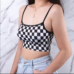 Plaid Halter Crop Top