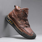 Hand-Stitched Retro Lace-Up Boots