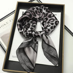 Leopard Print Square Headscarf
