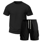 Multi-Pocket Cargo Pants T-Shirt Set
