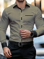 Printed Casual Collar Long Sleeve Shirt