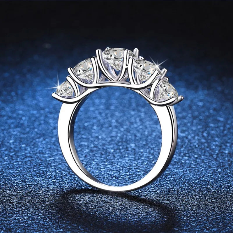 5-Stone Moissanite Wedding Ring