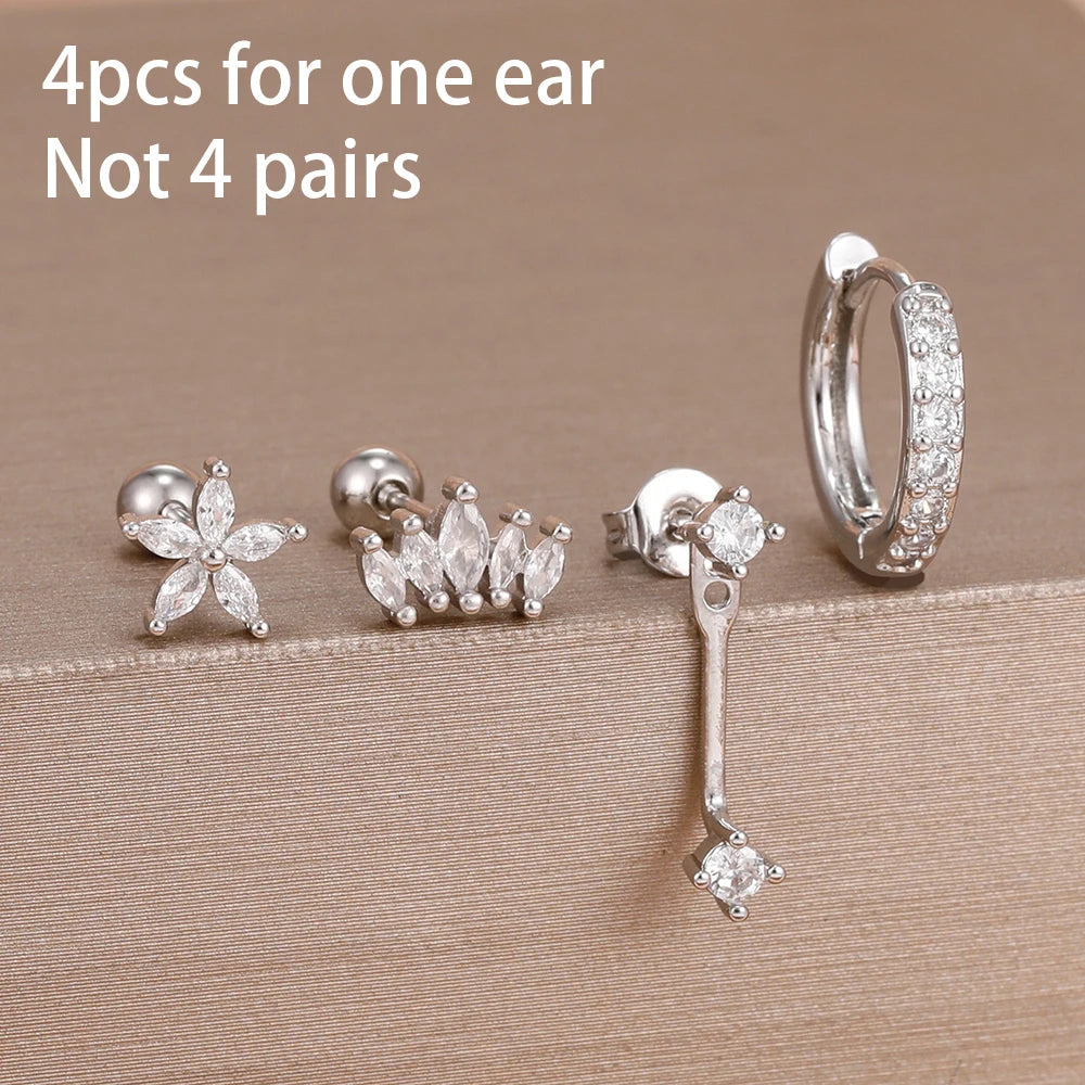 Zircon Water Drop Hoops