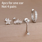 Zircon Water Drop Hoops