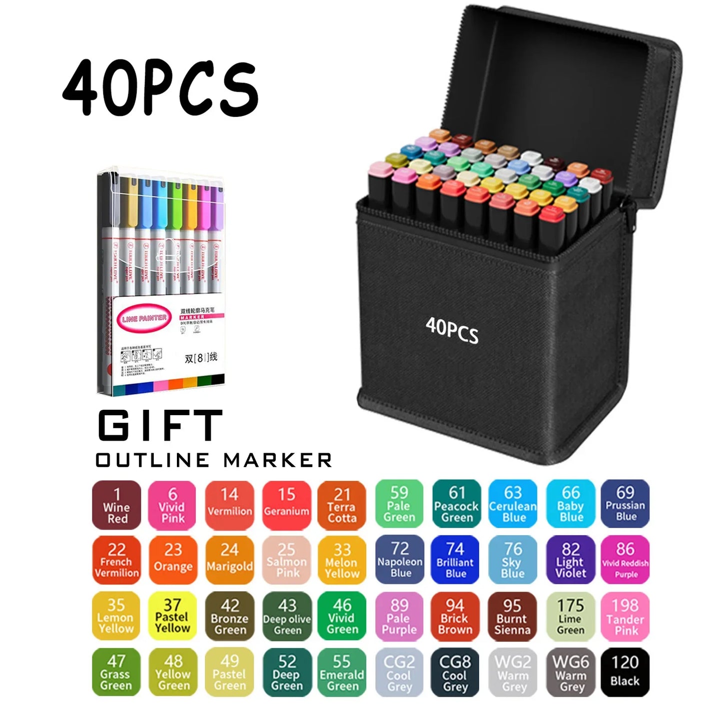 Double Tip Permanent Art Markers