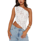One-Shoulder Lace Tank