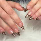 Blue Press Nails Polka Dot