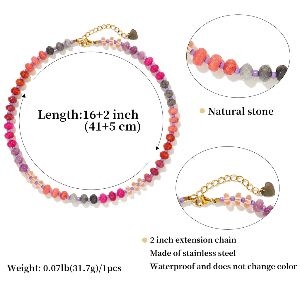 Rainbow Gemstone Choker Necklace
