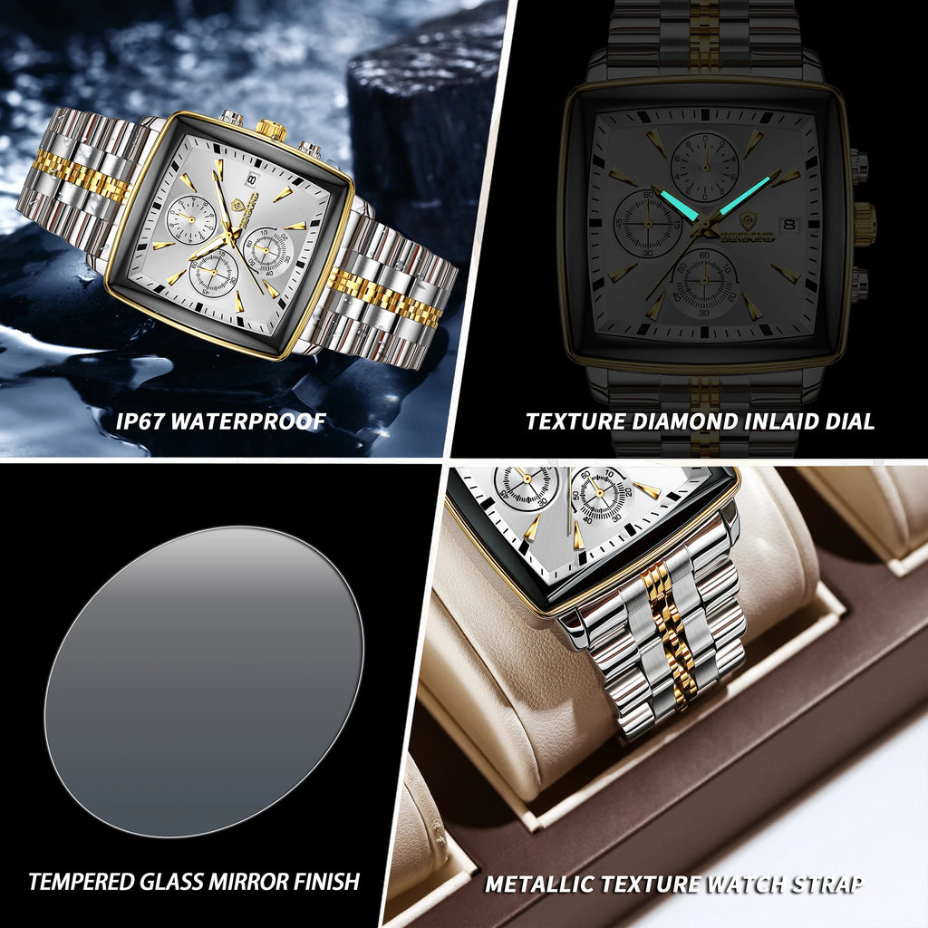 BINBOND Steel Chronograph Quartz Watch
