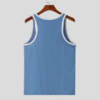 Skinny Patchwork Gym Tank Top