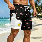 Duck Print Quick-Dry Swim Trunks
