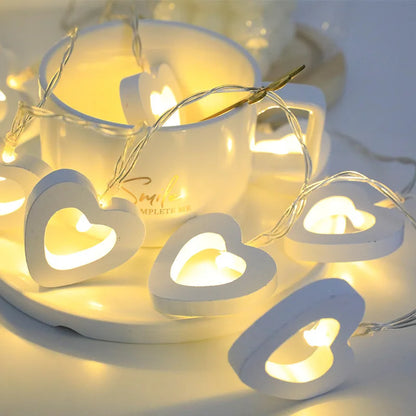 LED Heart String Lights