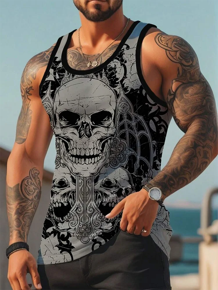 Street Graffiti Print Tank Top