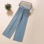 RankSweet Pleated Drape Wide-Leg Pants