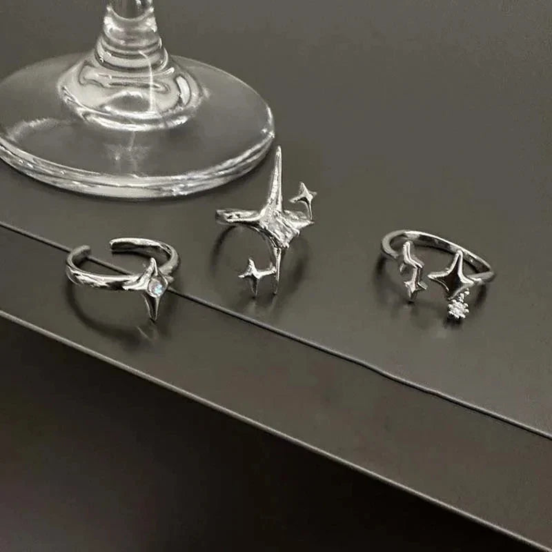 Silver Gothic Star Ring 1