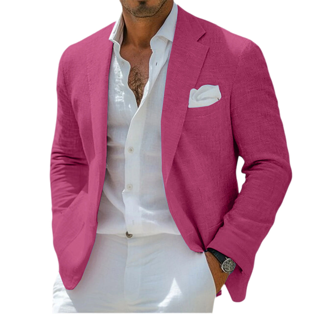 Linen Notch-Lapel Business Sport Coat