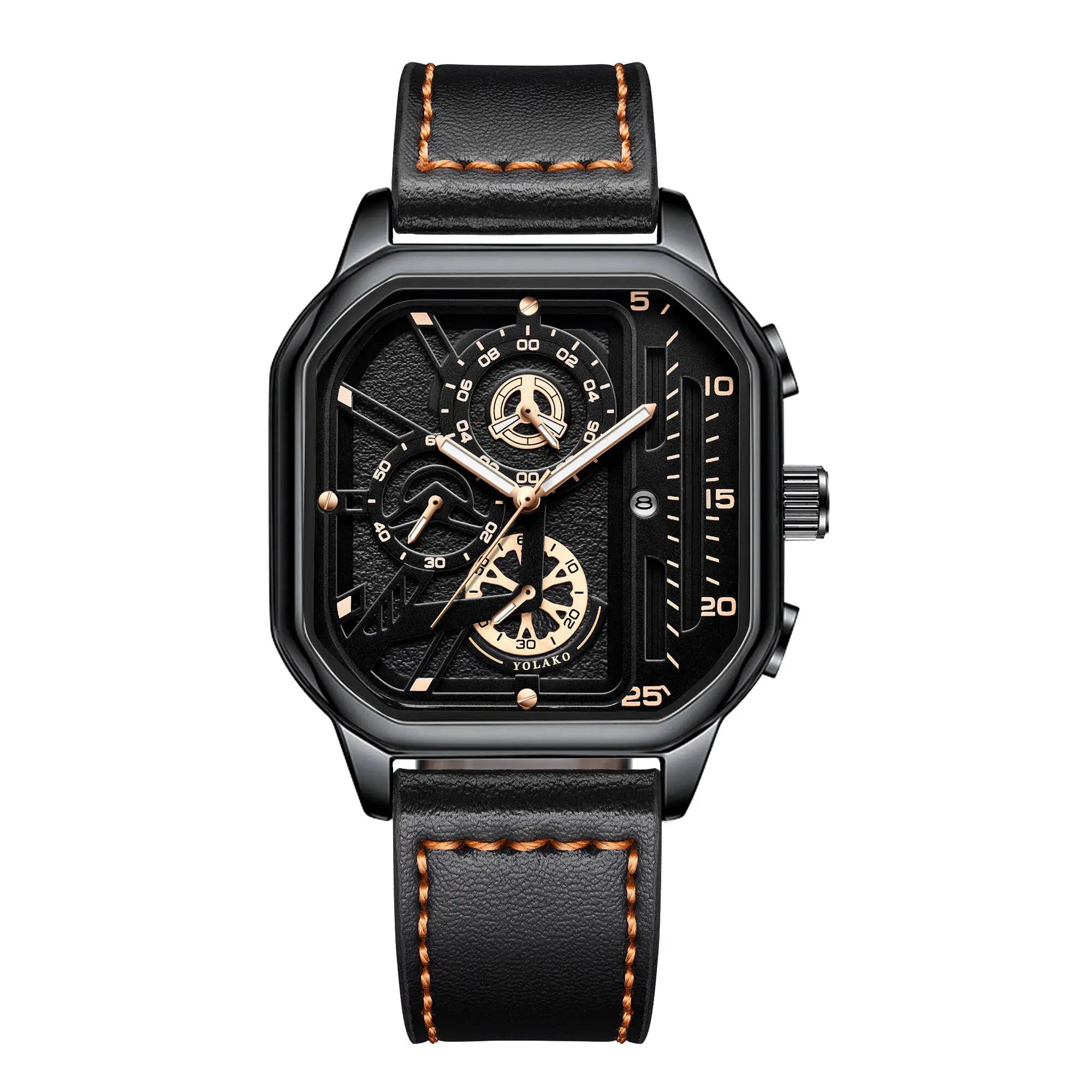 Yolako Square Leather Quartz Watch