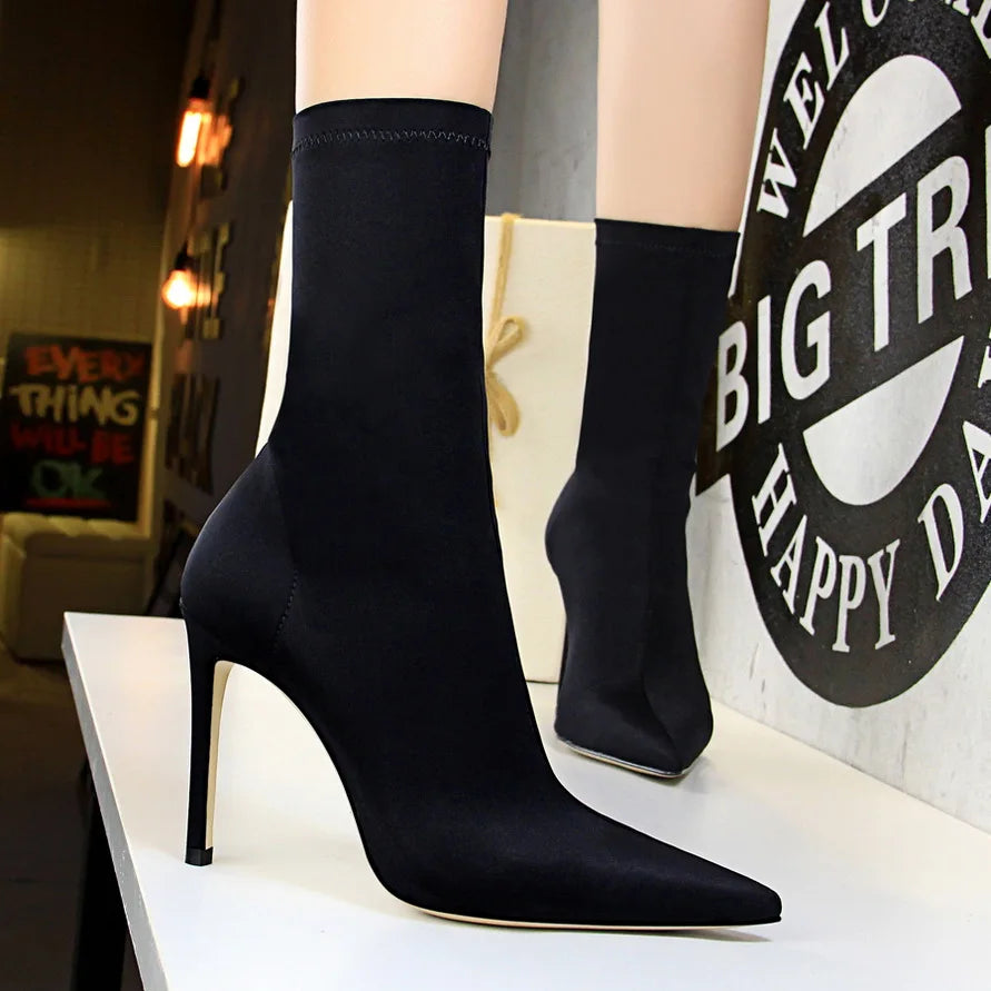 Silk Sock Heels