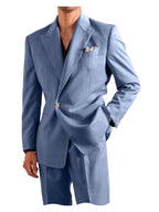 Linen Peak-Lapel One-Button Suit Set